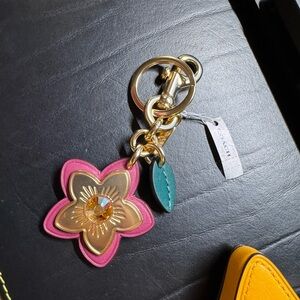 Coach wildflower floral bag charm